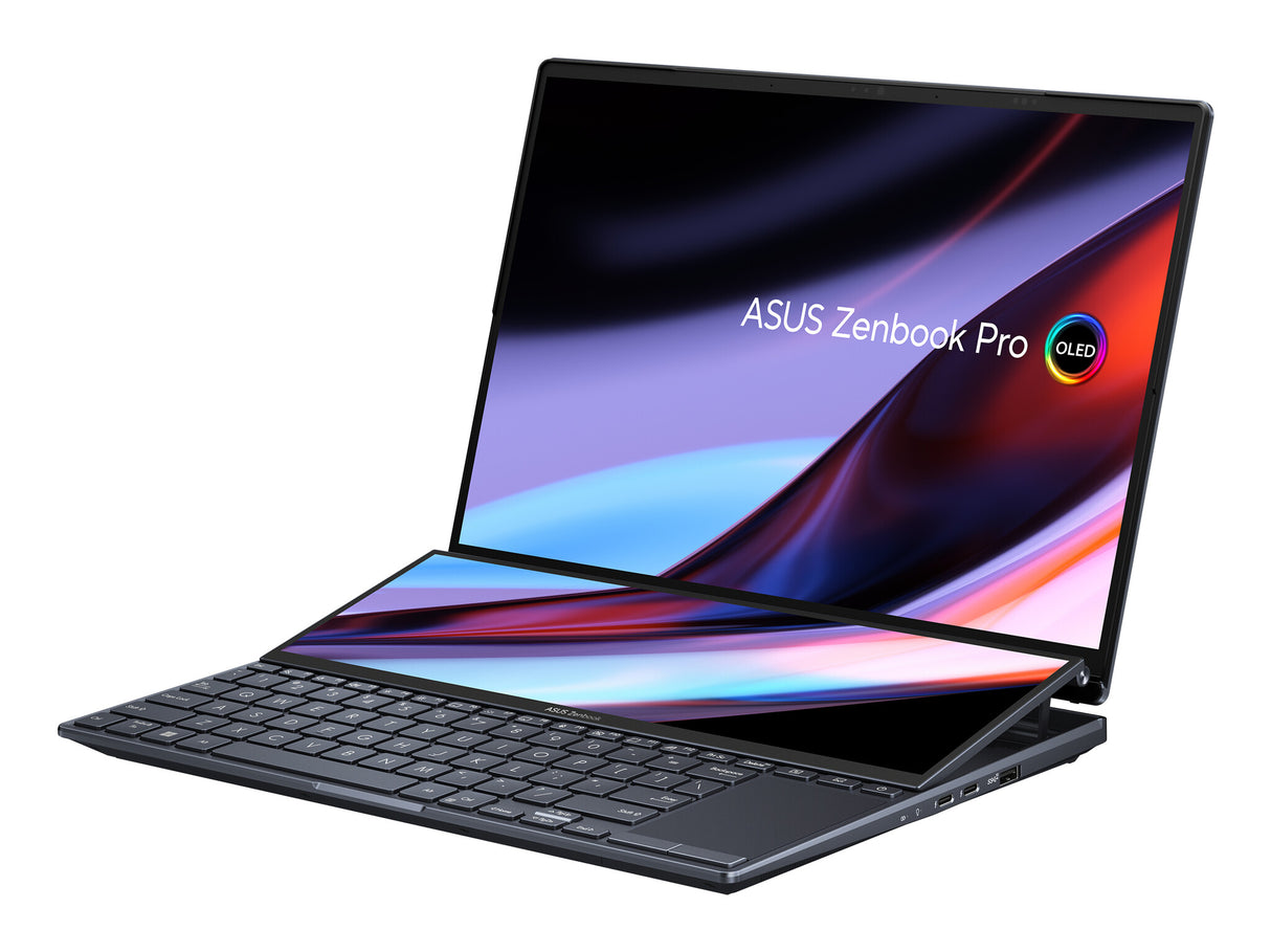 ASUS Zenbook Pro 14 Duo OLED UX8402ZA-M3033W Intel® Core™ i7 i7-12700H Laptop 36.8 cm (14.5") Touchscreen 2.8K 16 GB LPDDR5-SDRAM 512 GB SSD Wi-Fi 6E (802.11ax) Windows 11 Home Black