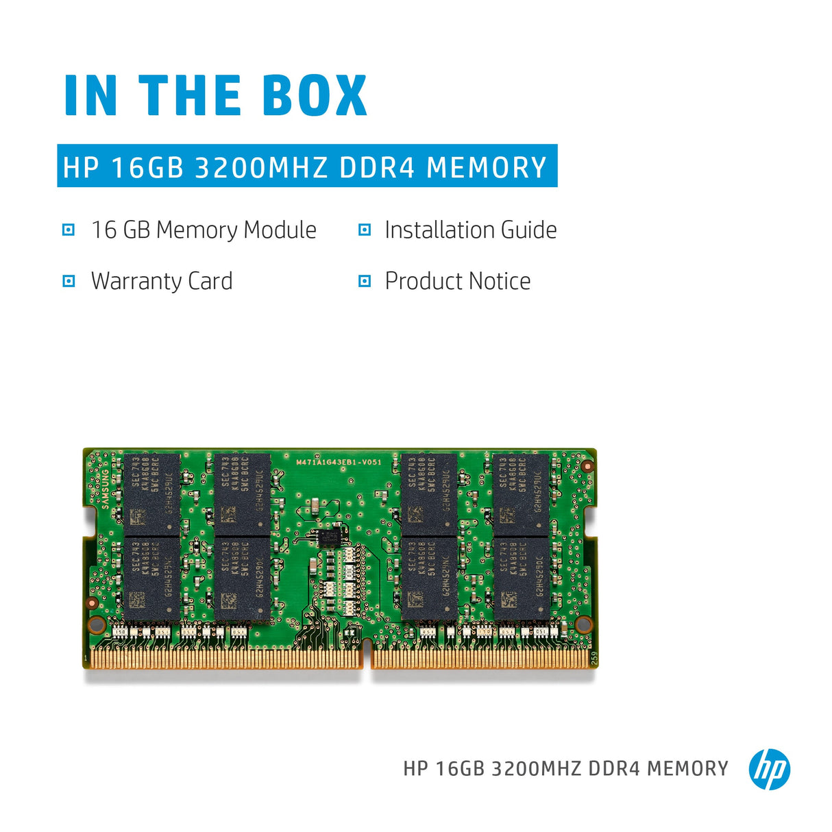 HP 286J1AA memory module 16 GB 1 x 16 GB DDR4 3200 MHz