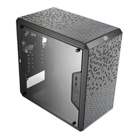 Cooler Master MasterBox Q300L Case, Black, Mini Tower, 2 x USB 3.0 Type-A, Edge-to-Edge Acrylic Transparent Side Panel, Unique Patterned Front & Top Dust Filter, Modular I/O Panel, Vertical or Horizontal Positioning
