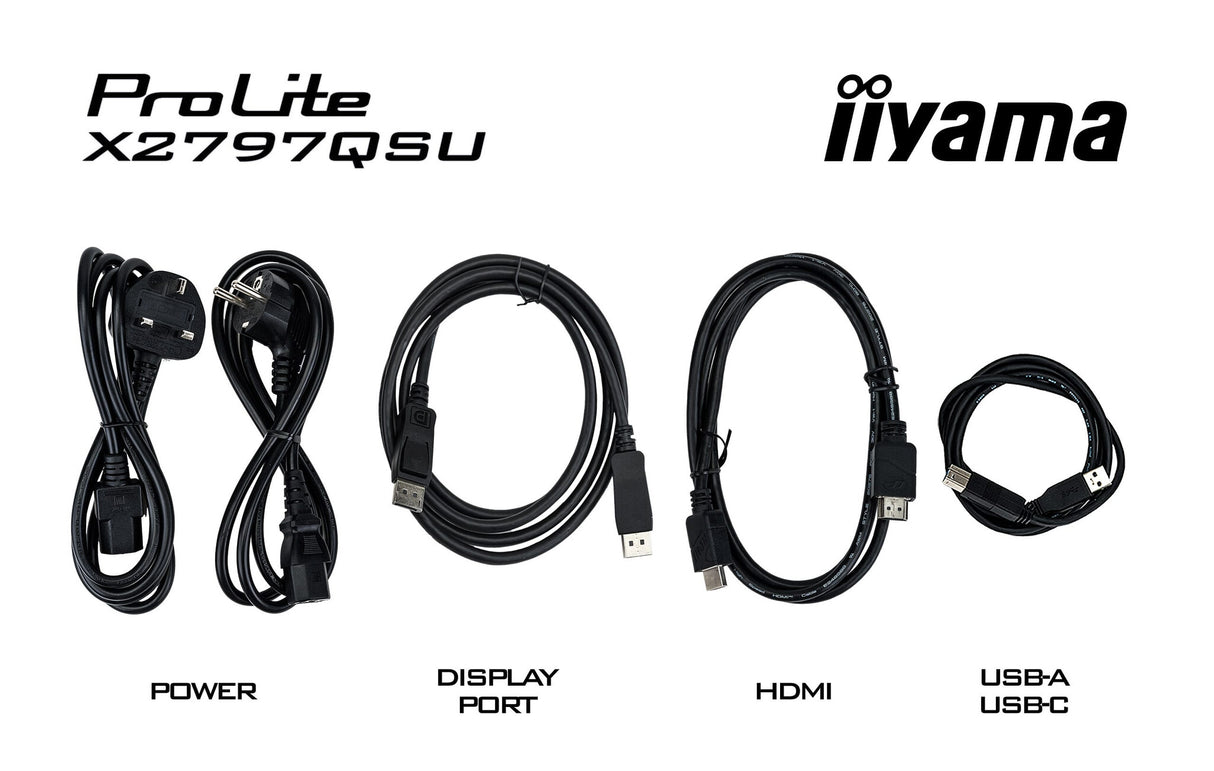 iiyama ProLite X2797QSU-B1 computer monitor 68.6 cm (27") 2560 x 1440 pixels Quad HD LED Black