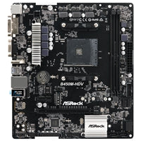 ASRock B450M-HDV R4.0 Super Alloy AMD AM4 Socket Motherboard, Micro-ATX, 2x DDR4 Slots, 1x M.2 Socket, GbE LAN, 1x D-Sub / 1x DVI-D / 1x HDMI Port