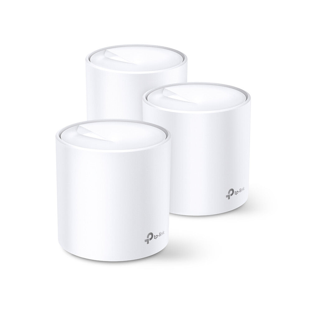 TP-LINK (DECO X20) Sistema Wi-Fi 6 en malla para todo el hogar, paquete de 3, banda dual AX1800, OFDMA y MU-MIMO