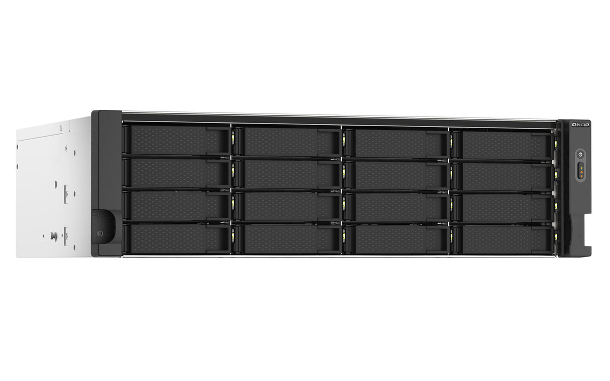 QNAP TS-1673AU-RP-16G NAS/storage server Rack (3U) Ryzen Embedded V1500B 16 GB DDR4 0 TB QNAP QTS Black, Grey