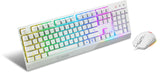 MSI VIGOR GK30 COMBO WHITE UK RGB MEMchanical Gaming Keyboard + Clutch GM11 WHITE Gaming Mouse ' UK Layout, 6-Zone RGB Lighting Keyboard, Dual-Zone RGB Lighting Mouse, 5000 DPI Optical Sensor, Center'