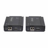 StarTech.com DisplayPort KVM Extender over Fiber Optic, 4K 60Hz, Console Extender Kit, Up to 984ft/300m (Multi-mode) with Pre-installed SFP+ Modules, 3x USB HID