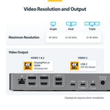 StarTech.com Triple-Monitor USB-C Docking Station, 140W Laptop Charging Dock for MacBook Pro and Windows, 4K 60Hz HDMI or DisplayPort, TAA