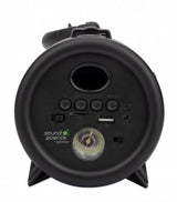 Manhattan London Bluetooth Speaker, Decent Sound Output (3W), 3 hour Playback time, FM Radio, Range 10m, microSD card reader (32GB), Aux 3.5mm connector, USB-A charging cable included, 1200mAH battery, Bluetooth v5, Three Years Warranty