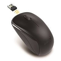 Genius NX-7000 Wireless Mouse, 2.4 GHz with USB Pico Receiver, Adjustable DPI levels up to 1200 DPI, 3 Button with Scroll Wheel, Ambidextrous Design, Black