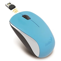 Genius NX-7000 Wireless Mouse, 2.4 GHz with USB Pico Receiver, Adjustable DPI levels up to 1200 DPI, 3 Button with Scroll Wheel, Ambidextrous Design, Blue