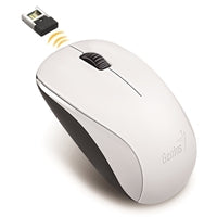 Genius NX-7000 Wireless Mouse, 2.4 GHz with USB Pico Receiver, Adjustable DPI levels up to 1200 DPI, 3 Button with Scroll Wheel, Ambidextrous Design, White