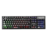 Marvo Scorpion K616A Gaming Keyboard, 3 Colour LED Backlit, USB 2.0, Frameless and Compact Design with Multi-Media and Anti-ghosting Keys, UK Layout