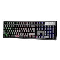 Marvo Scorpion K616A Gaming Keyboard, 3 Colour LED Backlit, USB 2.0, Frameless and Compact Design with Multi-Media and Anti-ghosting Keys, UK Layout