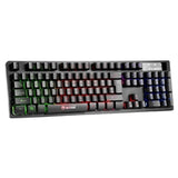 Marvo Scorpion K616A Gaming Keyboard, 3 Colour LED Backlit, USB 2.0, Frameless and Compact Design with Multi-Media and Anti-ghosting Keys, UK Layout