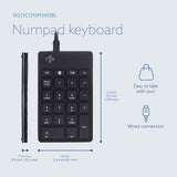 R-Go Tools Numeric keypad R-Go Numpad Break, ergonomic numeric keypad with break software, wired, black