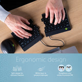 R-Go Tools Ergonomic keyboard R-Go Split Break with break software, ergonomic split keyboard, QWERTY (UK), Bluetooth, black