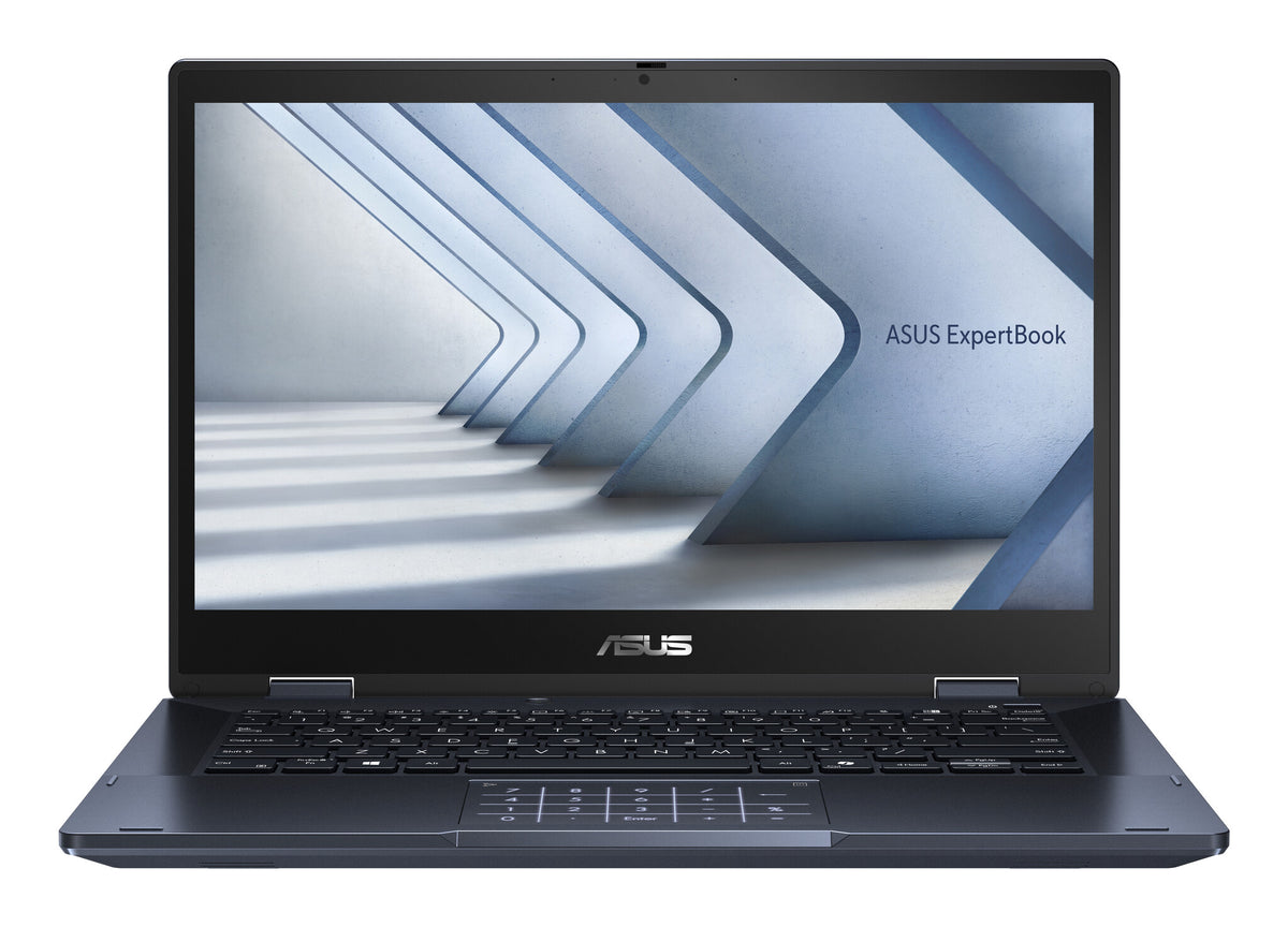 ASUS ExpertBook B3 Flip B3402FV-EC512XA Intel Core 5 120U Hybrid (2-in-1) 35.6 cm (14") Touchscreen Full HD 16 GB DDR4-SDRAM 256 GB SSD Wi-Fi 6E (802.11ax) Windows 11 Pro Education Black QWERTY UK English
