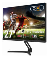 piXL X-Series GS27QIDPHA 27 Inch QHD IPS Gaming Monitor with 200Hz Refresh Rate, 2560 x 1440 Resolution, 1ms Response Time, 2x HDMI 2.0 & 2x DisplayPort 1.4