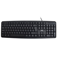 Evo Labs KD-101LUK Clavier filaire, USB Plug and Play, pleine taille, disposition Qwerty UK, idéal pour la maison ou le bureau, noir