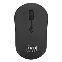 Evo Labs BTM-001 Bluetooth Mouse, 800 DPI Optical Tracking, Full Size, 3 Button with Scroll Wheel, Ambidextrous Design, Matte Black