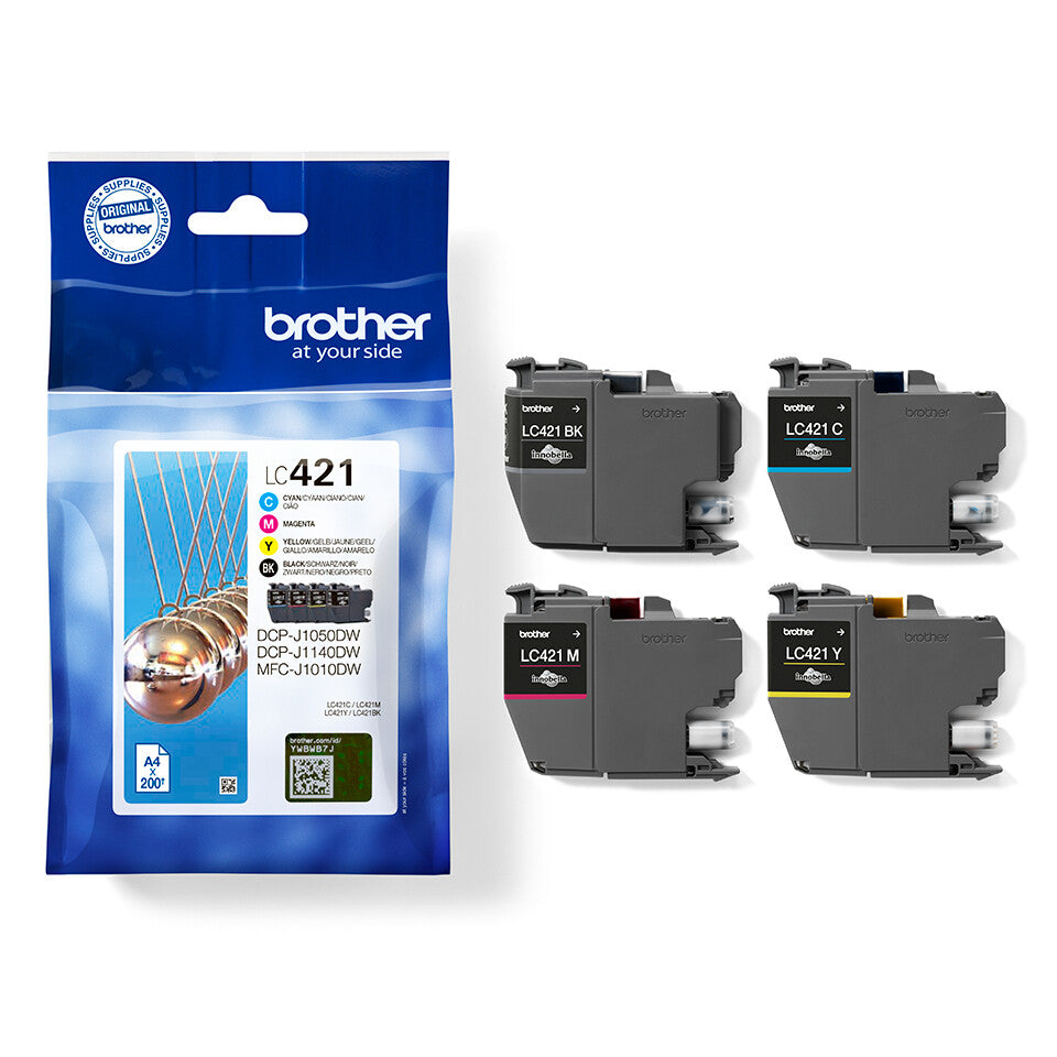 Brother LC421VAL ink cartridge 1 pc(s) Original Black, Cyan, Magenta, Yellow