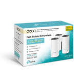 TP-Link AC1200 + AV1000 Whole Home Hybrid Mesh Wi-Fi System, 3-Pack