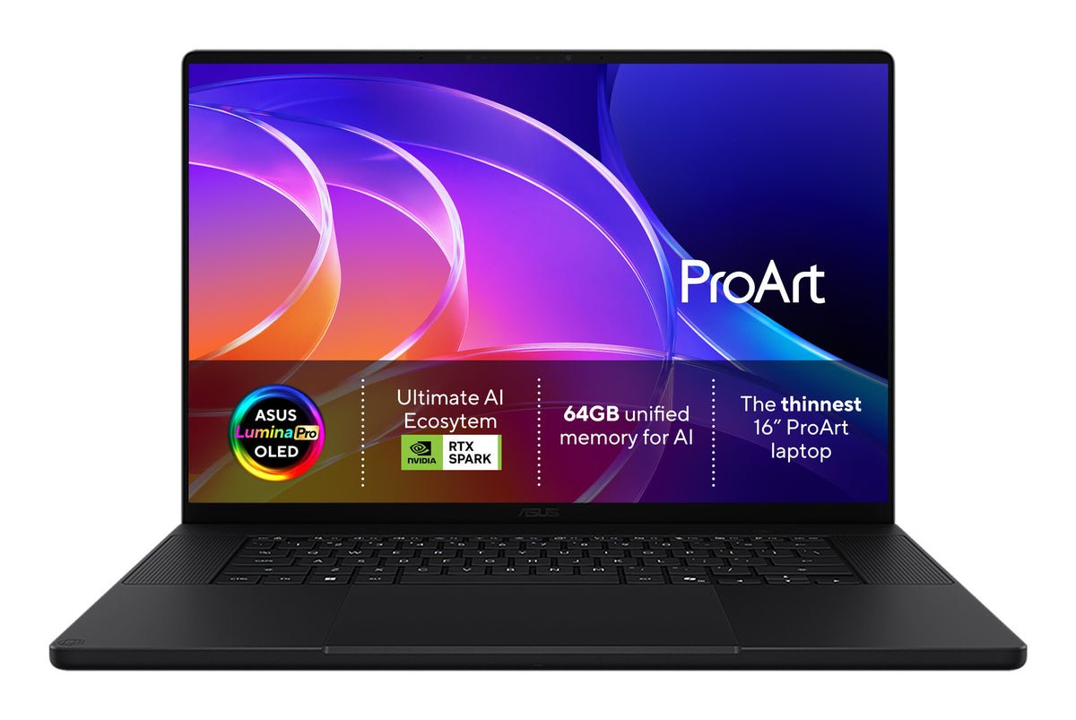 ASUS ProArt P16 H7607BA-SR395W NVIDIA RTX Spark N1X Laptop 40.6 cm (16") Touchscreen 3K 64 GB LPDDR5x-SDRAM 1 TB SSD Wi-Fi 7 (802.11be) Windows 11 Home Black