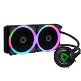 GameMax Iceburg 240mm ARGB Liquid AIO CPU Cooler with Double 120mm Fans, PWM Control, and RGB Lighting - Compatible with Intel and AMD