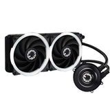 GameMax Iceburg 240mm ARGB Liquid AIO CPU Cooler with Double 120mm Fans, PWM Control, and RGB Lighting - Compatible with Intel and AMD