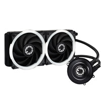 GameMax Iceburg 240mm ARGB Liquid AIO CPU Cooler with Double 120mm Fans, PWM Control, and RGB Lighting - Compatible with Intel and AMD