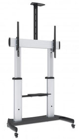 Manhattan Trolley Mount Stand for TV & Monitors, For screens: 60" to 100",VESA compatability:all between 200x200 to 800x600mm -check the dimensions of the four mounting holes on back of screen to ensure it fits,Max 100kg,Height adjustable 1200 to 1685mm,L