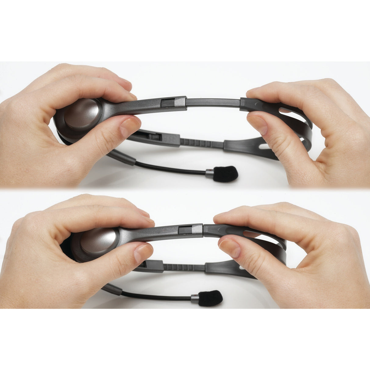 Casque filaire Logitech H111, son stéréo, prise audio 3,5 mm, microphone antibruit, noir