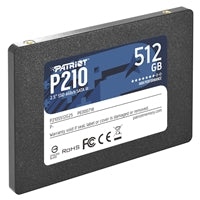 Patriot P210 (P210S512G25) 512GB 2.5 Inch SSD, Sata 3 Interface, Read 520MB/s, Write 430MB/s, 3 Year Warranty