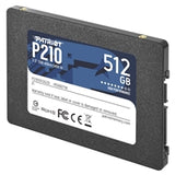 Patriot P210 (P210S512G25) 512GB 2.5 Inch SSD, Sata 3 Interface, Read 520MB/s, Write 430MB/s, 3 Year Warranty