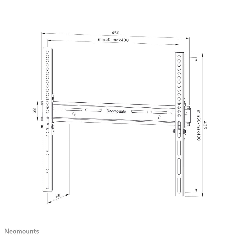Neomounts WL30-350BL14 TV mount wall 32-65" - fixed - lockable