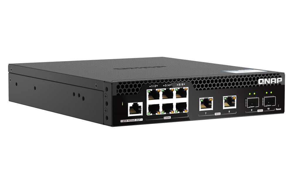 QNAP QSW-M2106R-2S2T network switch Managed L2 10G Ethernet (100/1000/10000) 1U Black