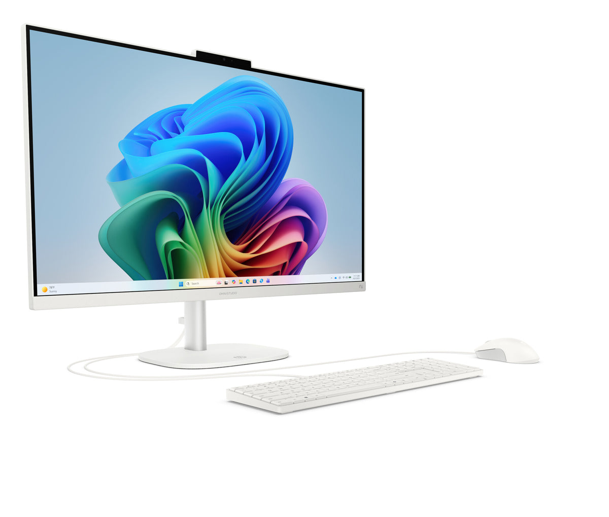 HP OmniStudio Next Gen AI 27-cw0004na PC Copilot+ PC AMD Ryzen™ AI 7 445 68.6 cm (27") 1920 x 1080 pixels All-in-One PC 16 GB DDR5-SDRAM 1 TB SSD Windows 11 Home Wi-Fi 7 (802.11be) White