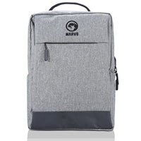 Marvo Laptop 15.6 inch Backpack with USB Charging Port, Waterproof Durable Fabric, Max Load 20kg, Grey with Black Detail