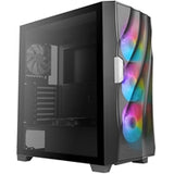 ANTEC DF700 Flux Case, Gaming, Negro, Mid Tower, 2 x USB 3.0, Panel de ventana lateral de vidrio templado, Panel frontal de malla tridimensional en forma de onda, Ventiladores LED RGB direccionables, Solución de refrigeración de plataforma F-LUX patentada