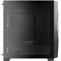 ANTEC DF700 Flux Case, Gaming, Negro, Mid Tower, 2 x USB 3.0, Panel de ventana lateral de vidrio templado, Panel frontal de malla tridimensional en forma de onda, Ventiladores LED RGB direccionables, Solución de refrigeración de plataforma F-LUX patentada