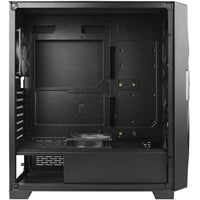 ANTEC DF700 Flux Case, Gaming, Negro, Mid Tower, 2 x USB 3.0, Panel de ventana lateral de vidrio templado, Panel frontal de malla tridimensional en forma de onda, Ventiladores LED RGB direccionables, Solución de refrigeración de plataforma F-LUX patentada