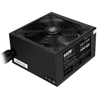 Fuente de alimentación GameMax RPG Rampage de 800 W, cableado completo, ventilador silencioso, 80+ bronce, cables planos negros, cable de alimentación no incluido