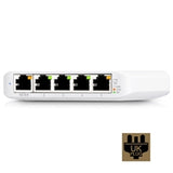 Ubiquiti USW-FLEX-MINI UniFi USW Flex Mini 5 Port Smart Managed POE/USB C Powered Gigabit Network Switch (UK Plug)