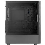 ANTEC NX410 Case, Gaming, Black, Mid Tower, 1 x USB 3.0 / 2 x USB 2.0, Tempered Glass Side Window Panel, Addressable RGB LED Fans, ATX, Micro ATX, Mini-ITX