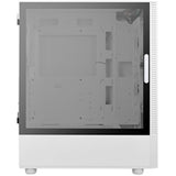 ANTEC NX410 Caja, Gaming, Blanco, Mid Tower, 1 x USB 3.0 / 2 x USB 2.0, Panel de Ventana Lateral de Vidrio Templado, Ventiladores LED RGB Direccionables, ATX, Micro ATX, Mini-ITX