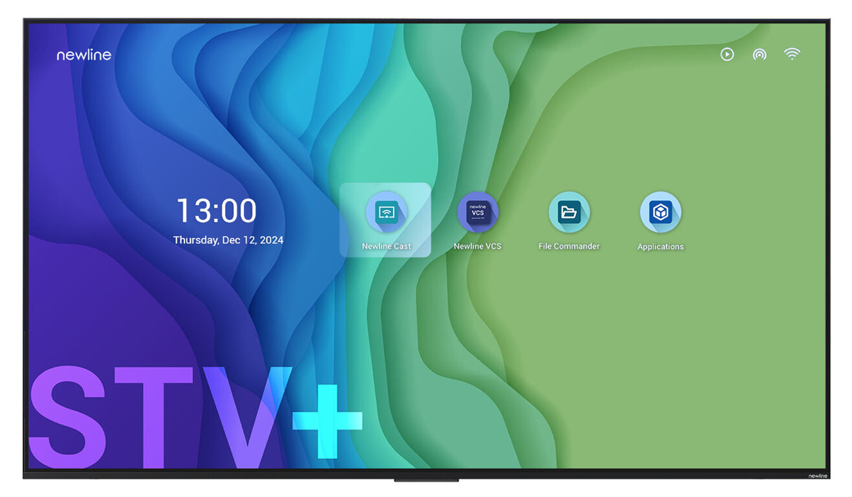 Newline STV+ 75" Digital signage flat panel 190.5 cm (75") LED Wi-Fi 400 cd/m² 4K Ultra HD Black Built-in processor Android 24/7