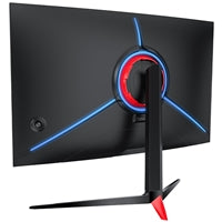 piXL CM32GF5 Monitor curvo para juegos de 32 pulgadas, 144 Hz/165 Hz, tiempo de respuesta de 5 ms, sin marco, Freesync, G-Sync, 1920 x 1080 Full HD, DisplayPort, HDMI, montaje VESA, acabado negro