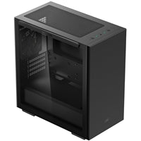 DeepCool MACUBE 110 Case, Home & Business, Black, Micro Tower, 2 x USB 3.0, Tempered Glass Side Window Panel, Micro ATX, Mini-ITX