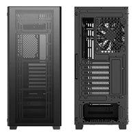 DeepCool MATREXX 50 ADD-RGB 4F Case, Gaming, Black, Mid Tower, 1 x USB 3.0 / 2 x USB 2.0, Tempered Glass Side & Front Window Panels, Addressable RGB LED Fans, E-ATX, ATX, Micro ATX, Mini-ITX