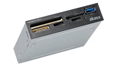 Akasa AK-ICR-27 card reader USB 3.2 Gen 1 (3.1 Gen 1) Internal Black, Grey