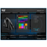 Adesso iMouse E7 - Left-Handed Vertical Ergonomic Programmable Gaming Mouse with adjustable weight